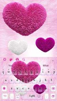 Pink heart Fluffy Keyboard screenshot 4