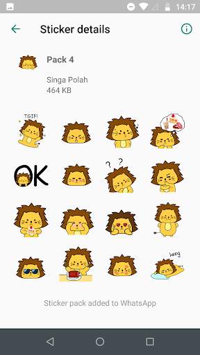 Singa Polah Stickers for WhatsApp screenshot 7