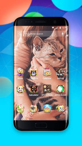 Cute cats stickers theme screenshot 1