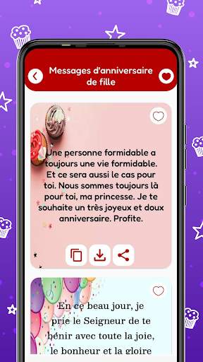 Cartes d’anniversaire Messages screenshot 4