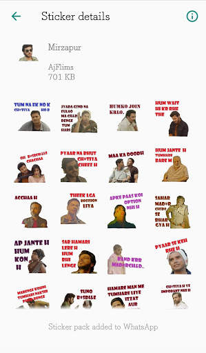 Mirzapur : Stickers for WhatsApp screenshot 3