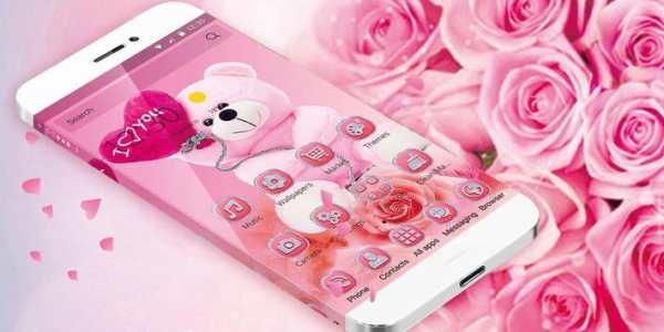 Theme Pink Teddy Bear Love screenshot 2