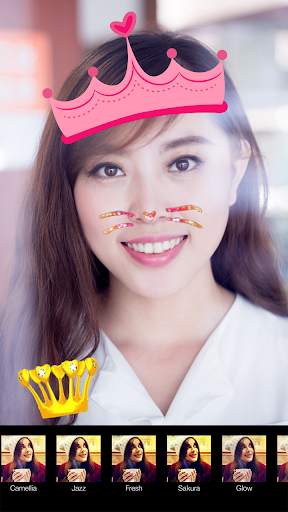 Cat Face & Heart Crown Stickers Best One Camera screenshot 5