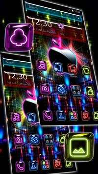 Black Neon Apple Launcher Theme screenshot 1