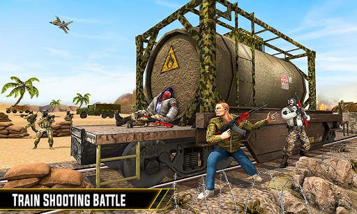 Army Train Gunship Attack: Jeux de conduite de screenshot 5