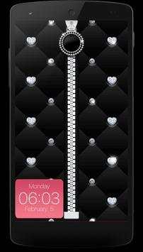 Diamond Zipper Lock Screen screenshot 6