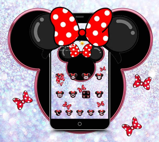 Minnie's bow shining desktop theme wallpaper screenshot 1