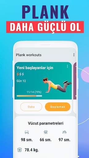 Evde Plank Egzersizi - 30 gün screenshot 1