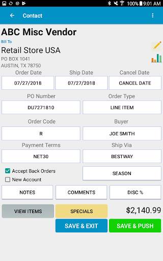 RepTime Order Writing App screenshot 5