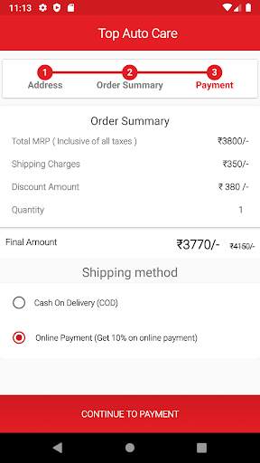 TopAutoCare (Online Car Seat Cover Booking App) screenshot 7