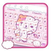 Cute Pink Kitty Cat Keyboard Theme logo