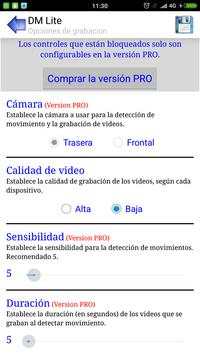 Detector de Movimiento Lite screenshot 5