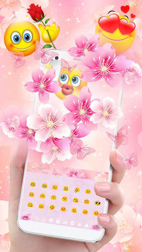 Pink Blossom Keyboard screenshot 3