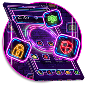 Neon Purple Tech Circle Theme иконка