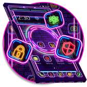 Neon Purple Tech Circle Theme 1.1.4