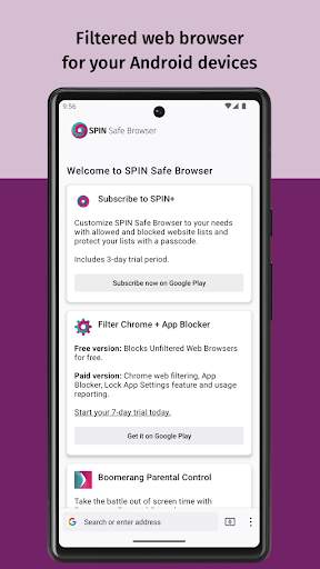 SPIN Safe Browser: Web Filter screenshot 1