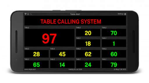 Table Calling System - TCS screenshot 2