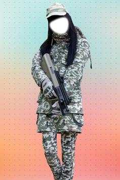 New Woman Army Photo Suit स्क्रीनशॉट 1