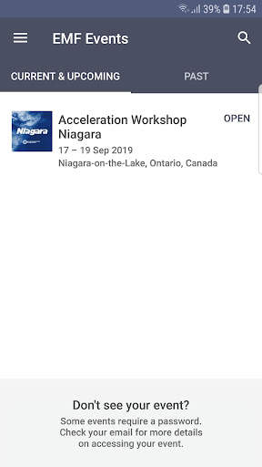 EMF Events screenshot 1