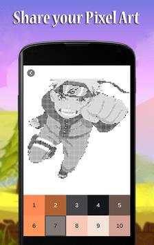 Naruto Color By Number : Pixel Art screenshot 4