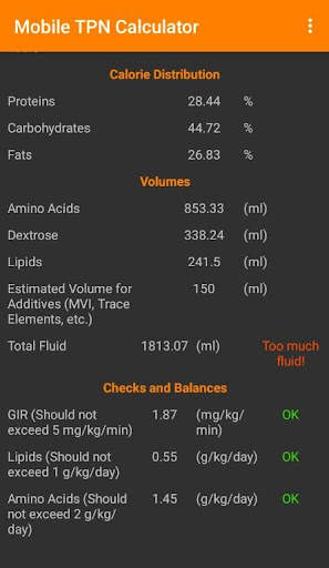 Mobile TPN Calculator screenshot 7