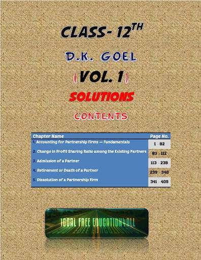 Account Class-12 Solutions (D K Goel) Vol-1 2 تصوير الشاشة