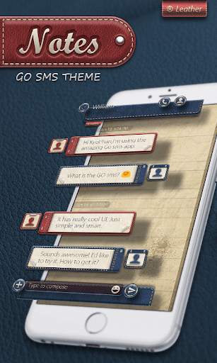 GO SMS PRO NOTES THEME screenshot 1