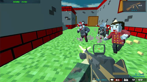 Shooting Zombie Blocky Gun Warfare screenshot 1