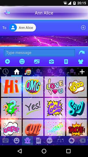 Lighting Storm Theme – Emoji Keyboard ⚡ screenshot 2