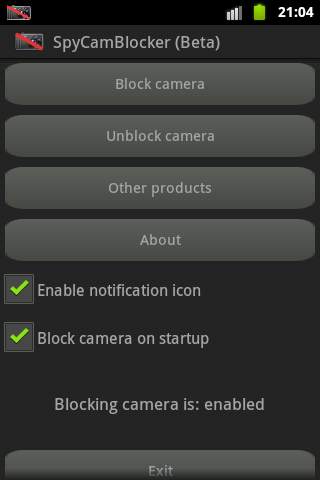 SpyCamBlocker Free (beta) screenshot 1
