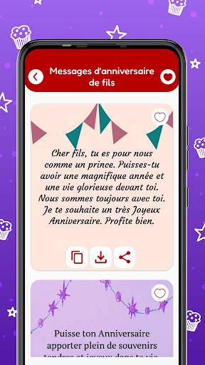 Cartes d’anniversaire Messages screenshot 5