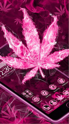 Pink Smoky Fire Rasta Weed Themes HD Wallpapers screenshot 2