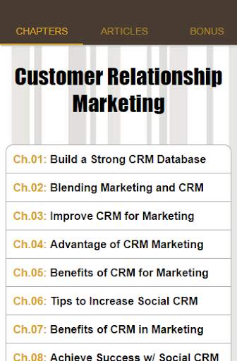 Customer Relationship Marketing 1 تصوير الشاشة