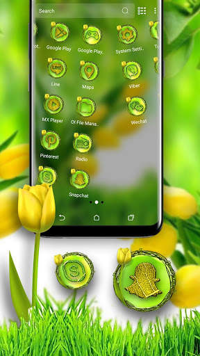 Yellow Tulip Launcher Theme screenshot 4