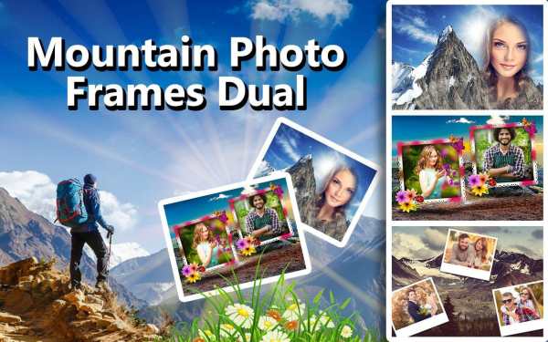 Mountains Photo Frames Dual: Photo frames & editor screenshot 1