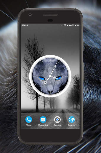 Blue Eyes Clock Live Wallpaper screenshot 5