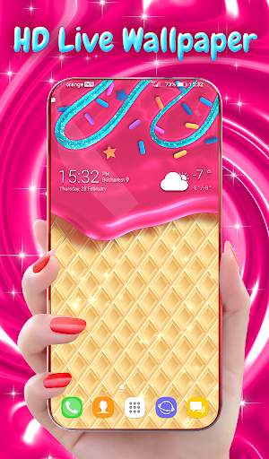 Waffle Live Wallpaper & Animated Keyboard screenshot 1