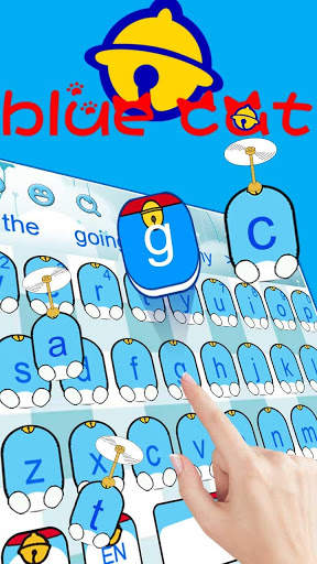 Blue cat kitty keyboard स्क्रीनशॉट 2
