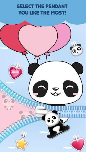Cute Panda Zipper Lock Screen screenshot 5