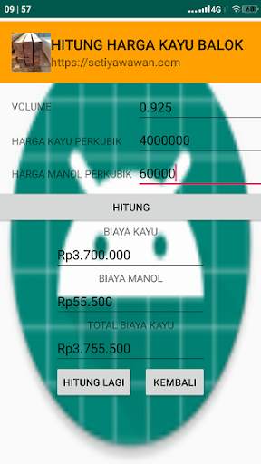 Hitung Harga Volume Kayu Jati 3 تصوير الشاشة
