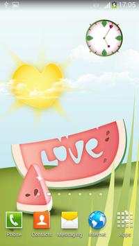 Cute Love Clock Widget screenshot 1