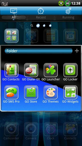 Cool Blue GO Launcher Theme screenshot 4