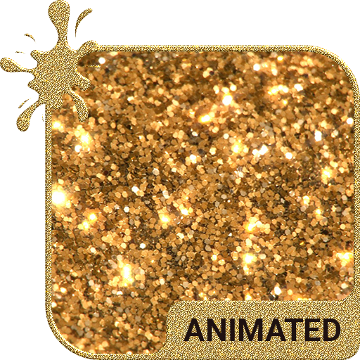 Gold Glitter Animated Keyboard   Live Wallpaper icon
