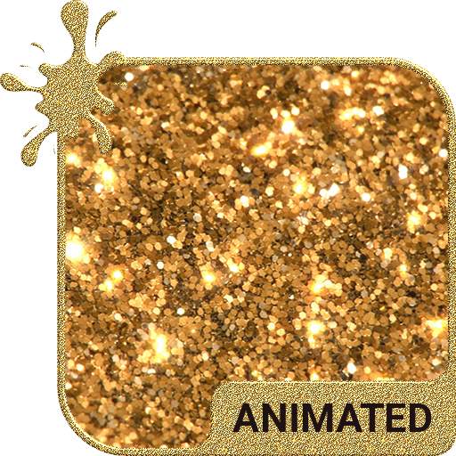 Gold Glitter Animated Keyboard   Live Wallpaper 3.63