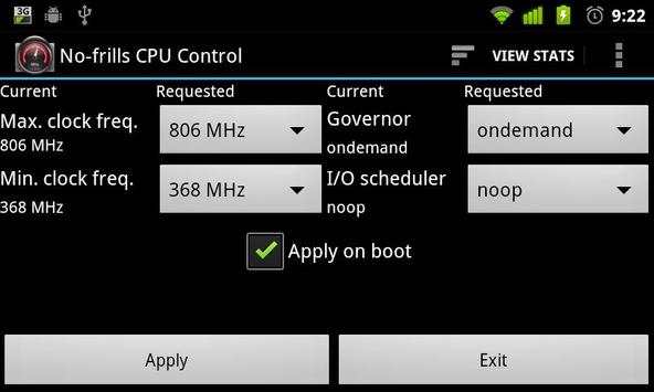 No-frills CPU Control screenshot 3