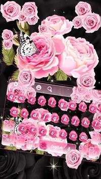 Pink Rose Butterfly Keyboard screenshot 2