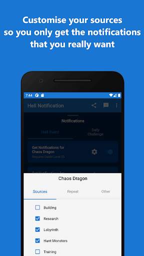 Lords Mobile - Hell Notification screenshot 3