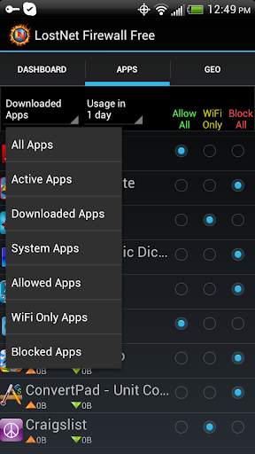 LostNet NoRoot Firewall screenshot 6