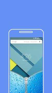 Blue RainDrops Zip Lock Screen Ziplock theme free screenshot 1