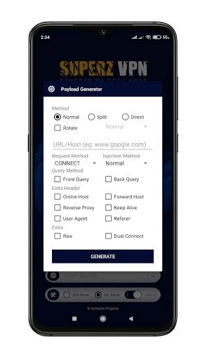 Superz VPN - Free SSH/SSL/HTTP Tunnel VPN screenshot 5
